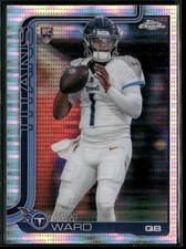 2025 Topps Chrome Cam Ward RC Pulsar Refractor Titans Rookie #314