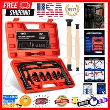 Valve Spring Compressor, 10pcs Valve Spring Removal Tool with Solid C Clamp, ...