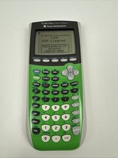 Texas Instruments TI-84 Plus Silver Edition RARE Green Graphing Calculator
