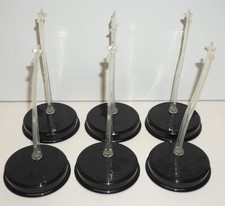 6 Black BARBIE COLLECTIBLES Straddle Stands Black Base MATTEL