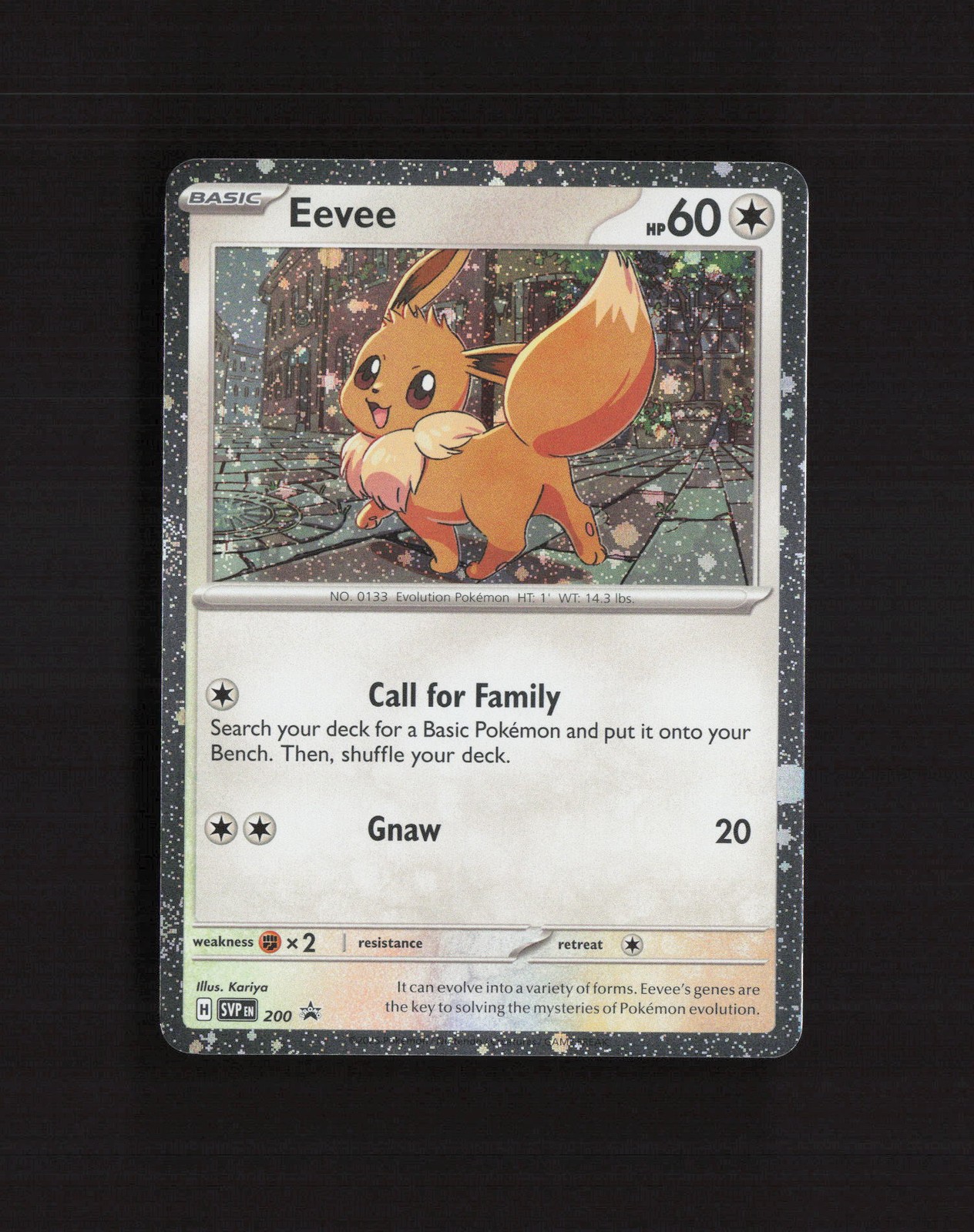 Eevee 200 Scarlet & Violet Black Star Promo Holo Pokemon Card LP
