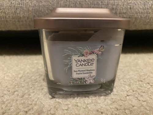 YANKEE CANDLE SUN WARMED MEADOWS 3.4 OZ CANDLE ELEVATION COLLECTION GLASS (NEW)