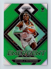 2022 Panini Prizm WNBA MICHAELA ONYENWERE #6 EMERGENT GREEN PRIZM LIBERTY SKY