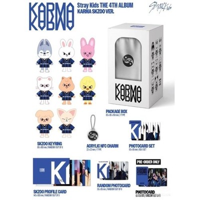 Stray Kids THE 4th Album KARMA SKZOO Ver.(Dolls optional, cards