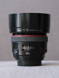 Canon EF 50mm f/1.2L USM Standard Lens (w/ B+W UV filter)