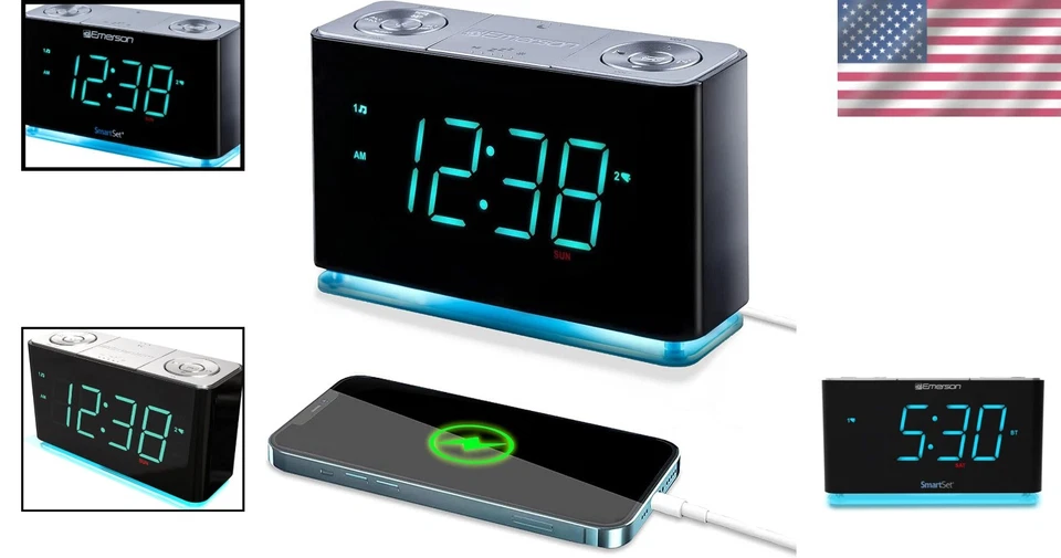 Radio FM Digital Reloj Despertador con Altavoz Bluetooth, Carga USB y Pantalla LED Foto 2 de 4
