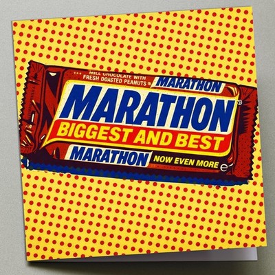 Geburtstagskarte - Retro Marathon Bar
