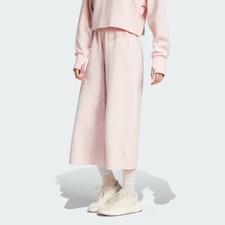 Adidas 2 Piece Set ALL SZN Rib 7/8 Length Pants  Sweatshirt SZ Med Sandy Pink