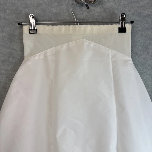 Vintage Crinoline Full Maxi Slip S/XS Petticoat White Bridal Layered Zipper - Picture 3 of 19