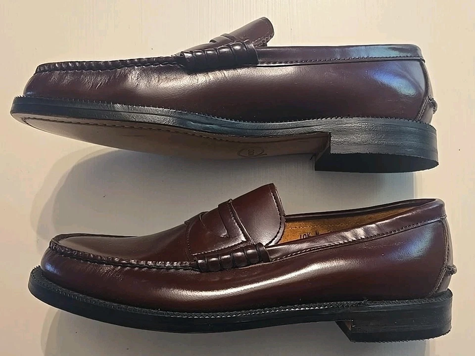 NOS! Vintage NEW Handmade Church’s Burgundy Men’s Leather Loafers Size 10.5N  - Image 2 of 4