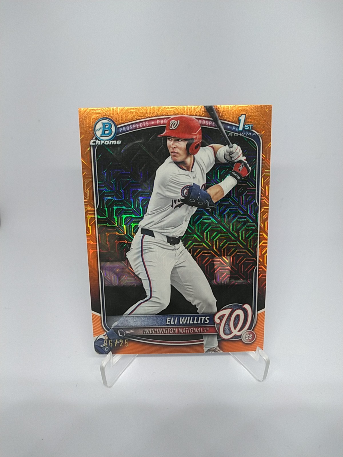 2025 1st Bowman Draft Chrome Eli Willits Mojo Orange Parallel /25 #BDC-1
