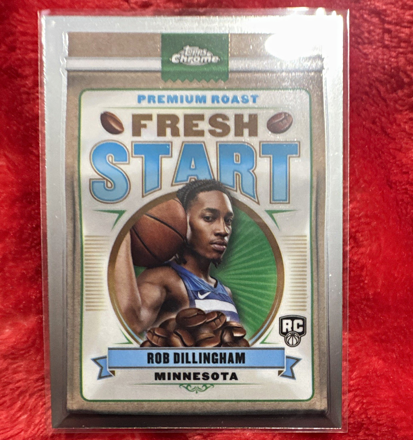 Topps 2024-25 Topps Chrome Fresh Start Rob Dillingham Timberwolves FS-6 RC