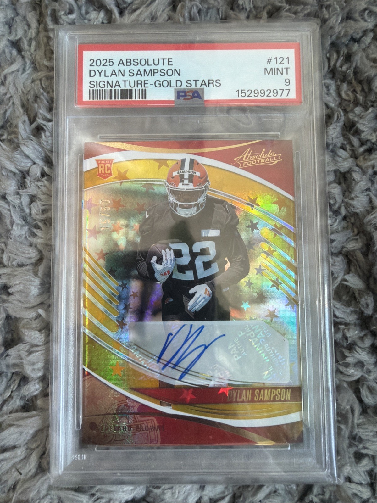 2025 Panini Absolute - Rookies Dylan Sampson #121 Gold Stars Signatures /50 (AU,