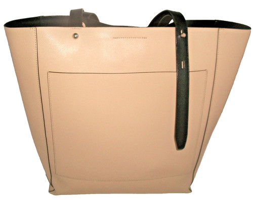 Rebecca Minkoff  Large Cream & Black Leather North South Stella Tote