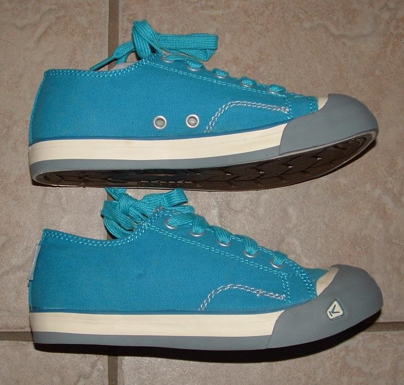 Scarpe da ginnastica KEEN Youth unisex blu brillante taglia 1 stringate tela CORONADO NUOVE