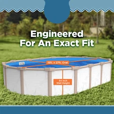 15' x 27' Oval Overlap Liner 54" H 25 Gauge