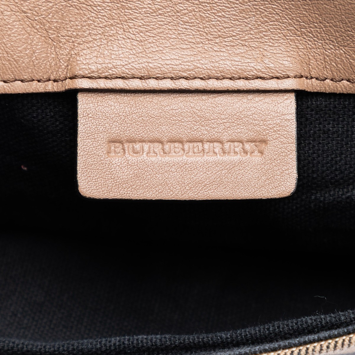 Burberry Small House Check Canvas and Leather Horseshoe Milton Crossbody Bag View 5
