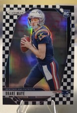 2024 Panini - DRAKE MAYE Rookie Black and White Checker Prizm SSP  #329 Patriots