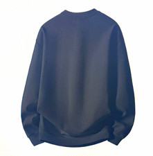 Herren Pullover Schwarz Rundhalsausschnitt La...