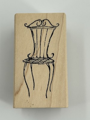 Art Impression Fancy Chair F-2440 Wood Mounted Rubber Stamp