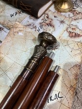 Brass HEAD Design Vintage Victorian Brass Handle Walking Stick / Cane Handmade