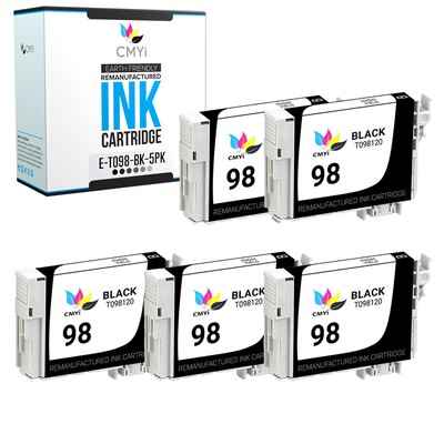 CMYi 5-PK Replacement Epson 98 Ink Cartridges for Epson Artisan 835 837 700 710