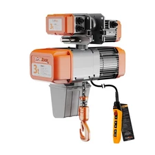 Electric Chain Hoist w/Power Trolley 3 Ton 1 Speed 208~240V 3ø 60HZ 16ft G100