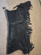 Hobby Horse Clothing Co. Youth Black Fringe Western Chaps Equine Show Riding