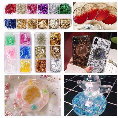 Pailletten Harz Zubehör Polymer Clay Flakes Füllstoff Glitzer Pulver Schmuck