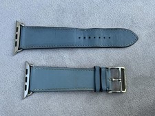 Authentic Apple Watch Hermes Leather Band Single Tour 46mm 45mm, Lieu Lin, Blue
