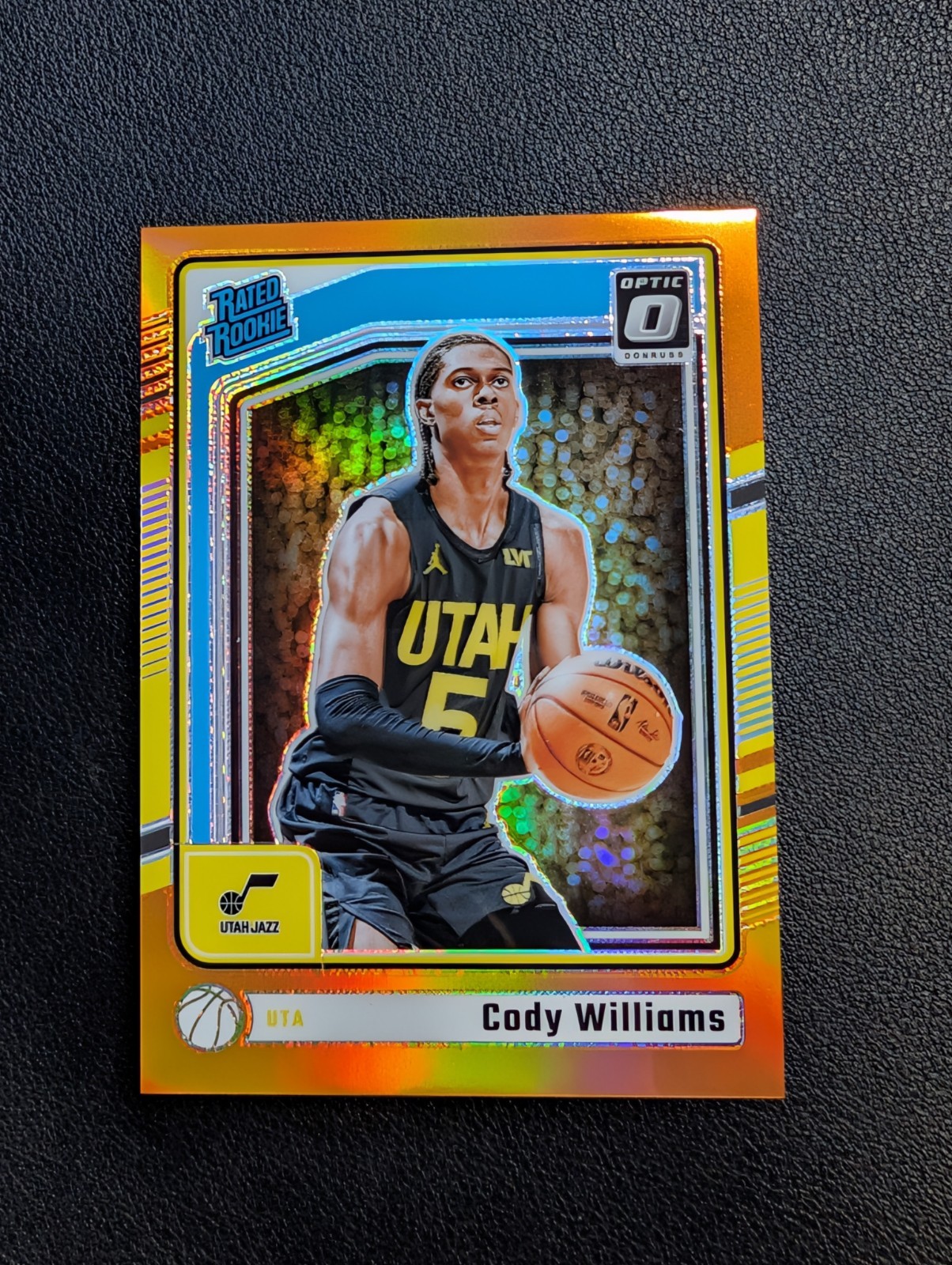 2024-25 Panini Donruss Optic Cody Williams Rated Rookie Orange /175 SP #298