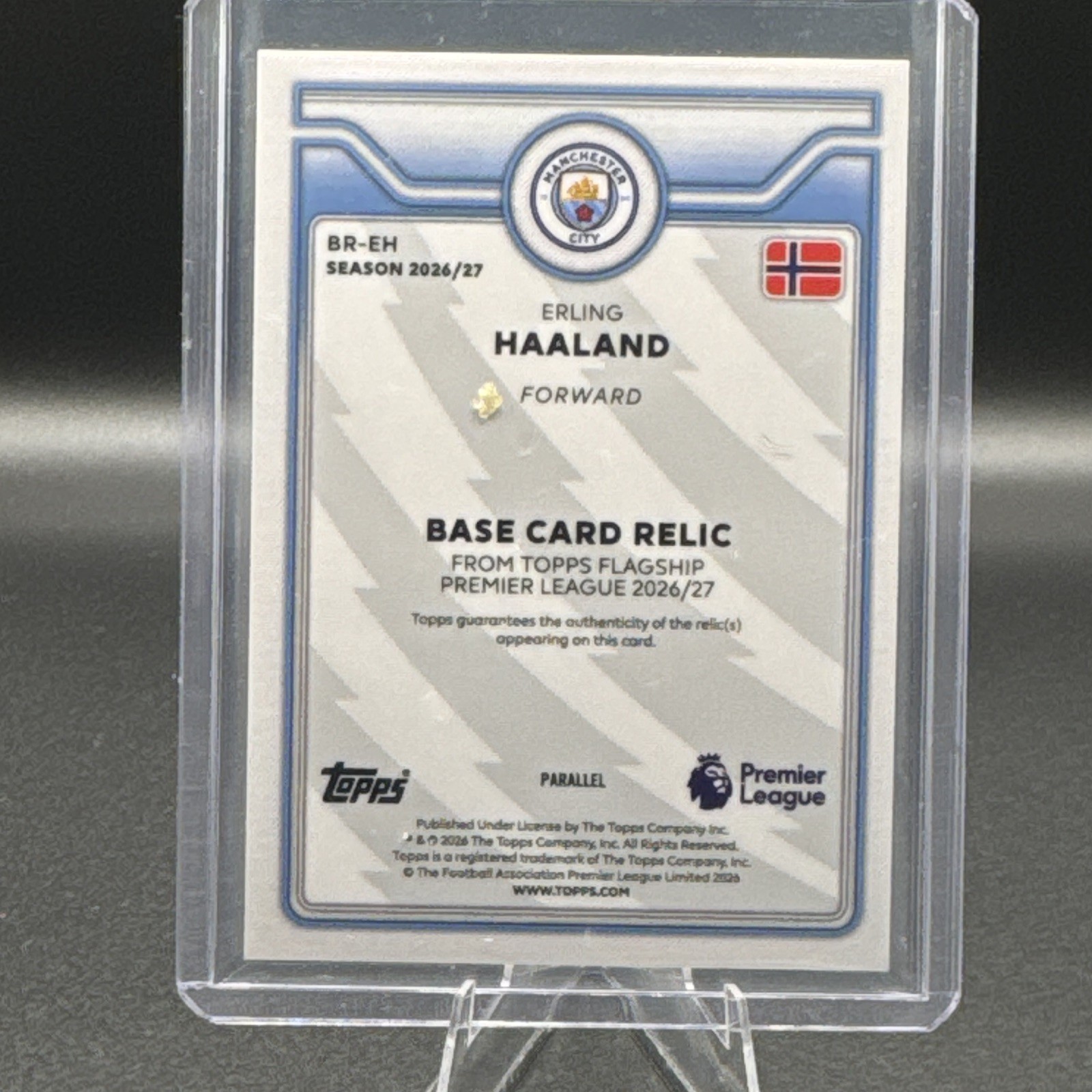 Topps Flagship Premier League 2026/27 Erling Haaland Man City BR-EH Relic /150 view 4