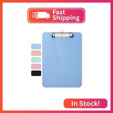 Mr. Pen- Plastic Clipboard, 12.5  x 9  , Cyan Blue, Clipboard Plastic