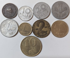 Hungary-9 All Different Coin Lot-1895-2015-2 Filler to 10 Forint