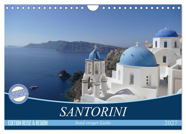 Calendar 2027 · US Version · Santorini - Island Of Eternal Love (Wall Calendar 2-image