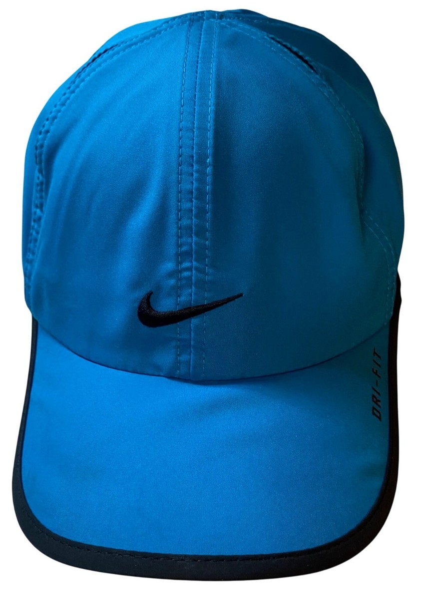 Nike Feather Light Dri-Fit Blue Tennis Golf Cap Hat Adult