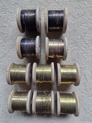 Lurexfaden-Spulen 6 x in Gold und 4 x in Silber - Bild 1 von 4
