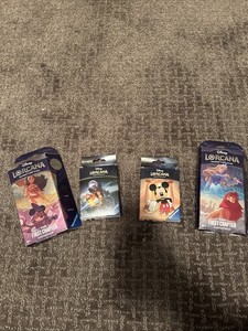 Lorcana Trading Card Game First Chapter Starting Deck Plus Card Sleeves