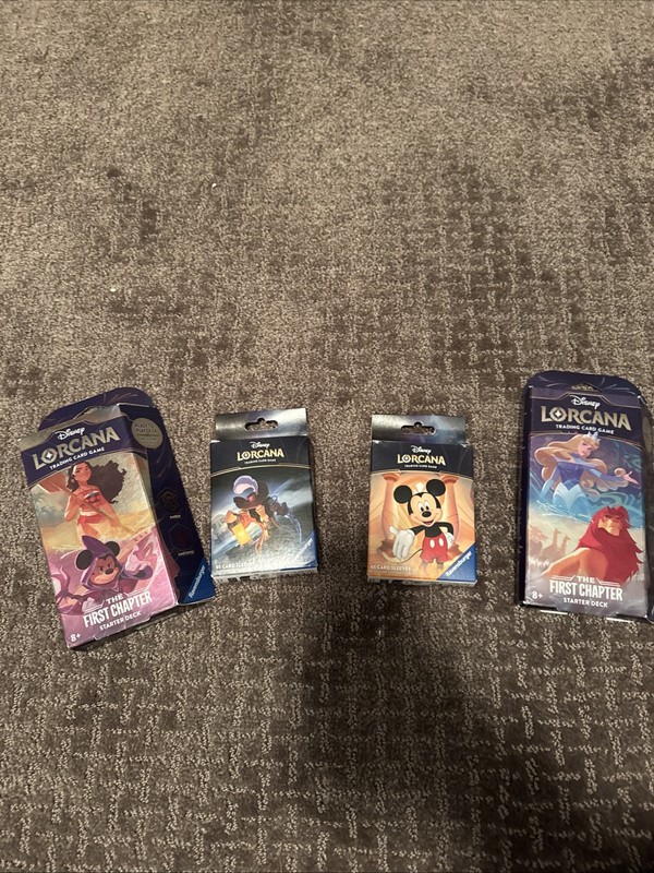 Lorcana Trading Card Game First Chapter Starting Deck Plus Card Sleeves