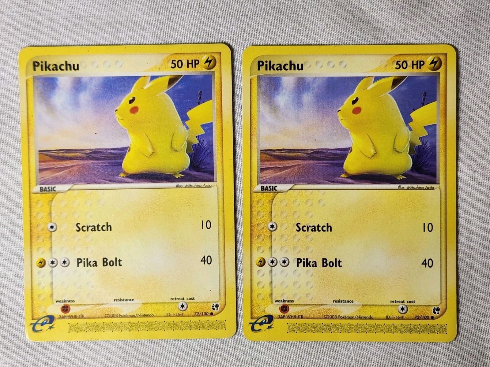 Played (LP) Pikachu - Non-Holo #72 Sandstorm Pokemon TCG