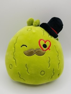 Squishmallows Charles Pickle Mustache Top Hat Gentleman Heart Plush 6''EUC