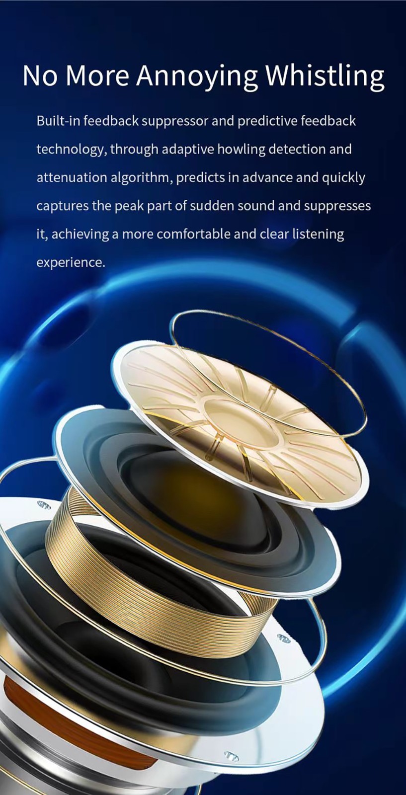 Conduction Gradient Noise-canceling bone conduction hearing aids with independent pickup ...