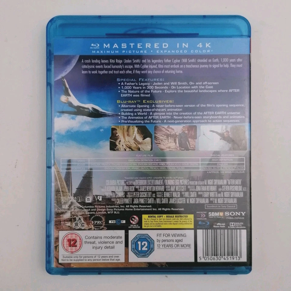 After Earth (2013) Will Smith / Jaden Smith Blu-Ray Region ABC - Image 2 of 4