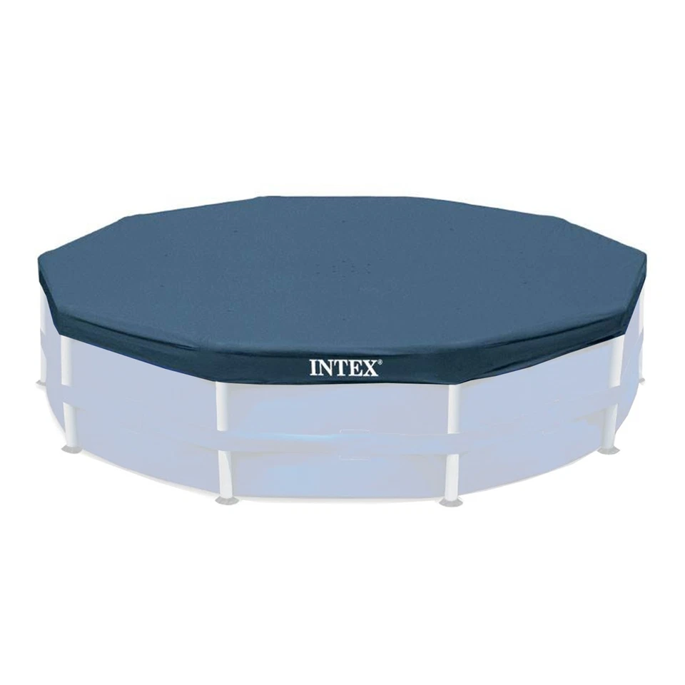 Intex 15 Foot Round Debris Cover and Vinyl Solar Cover for Above Ground Pools - Image 2 of 4