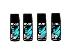4 Pack of Axe Body Spray Apollo, Travel size, 1 Ounce