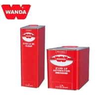 WANDA 2100 Automotive LV 2K High Gloss 2:1 Clear Coat Set with Medium Activator