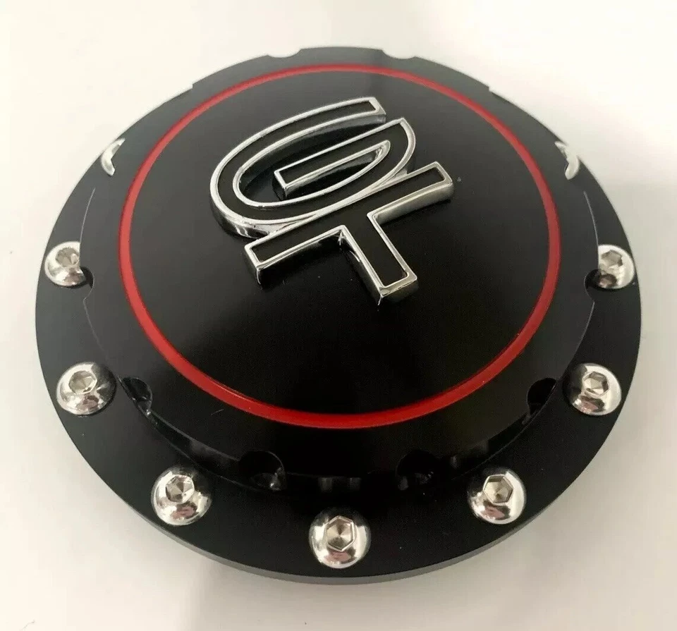 Black Billet Twist On Style Gas Cap w/ GT Emblem For 1964-1973 Ford Mustang - Image 4 of 4