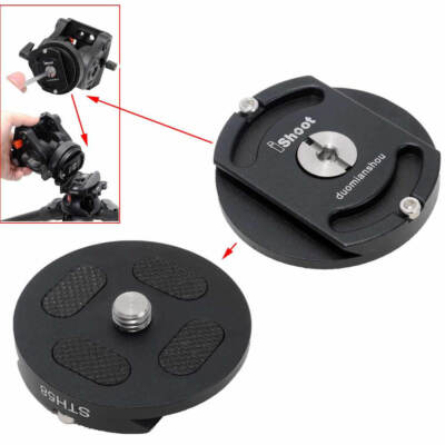 Tripod Mount Converter Arca Fit Quick Release Plate Adapter for Fluid Head