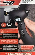Digital Tire Gauge Air Pressure & Tread Depth. Measures - PSI, bar, kPA, kg/cm2.