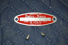 1957 CORVETTE 1110891 DISTRIBUTOR TAG WITH RIVETS - 7D16 (APR 16 1957)